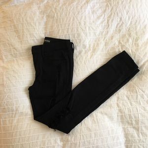 Black distressed jeans